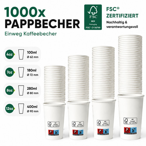 1000 kaffeebecher 8 oz - to,