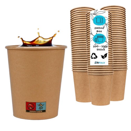 Enpack einweg kaffeebecher 200 - einweg,