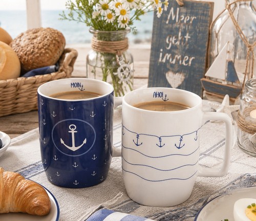 Stk kaffeetassen anker - anker, blau