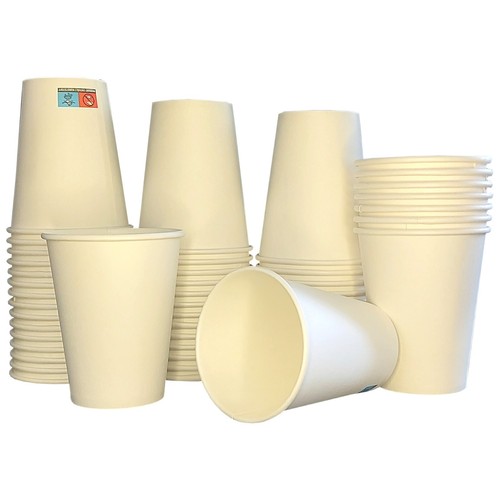 Weiße premium kaffeebecher - weiße, to