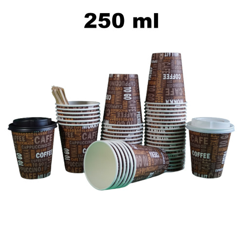 Pappbecher 25l kaffeebecher - pappbecher, 0,25l